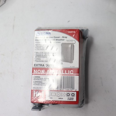 Sigma 1-Gang Universal In-Use Receptacle Cover 2-1/4'' Depth 14414