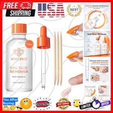 50 ML Nail Glue Remover for Press On Nails, Upgrade Clear Stick On Nails Remo...