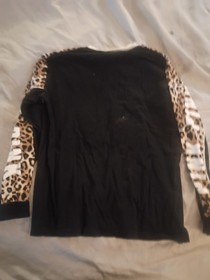 Victoria's Secret PINK Leopard And Black Long Sleeved Top Size L
