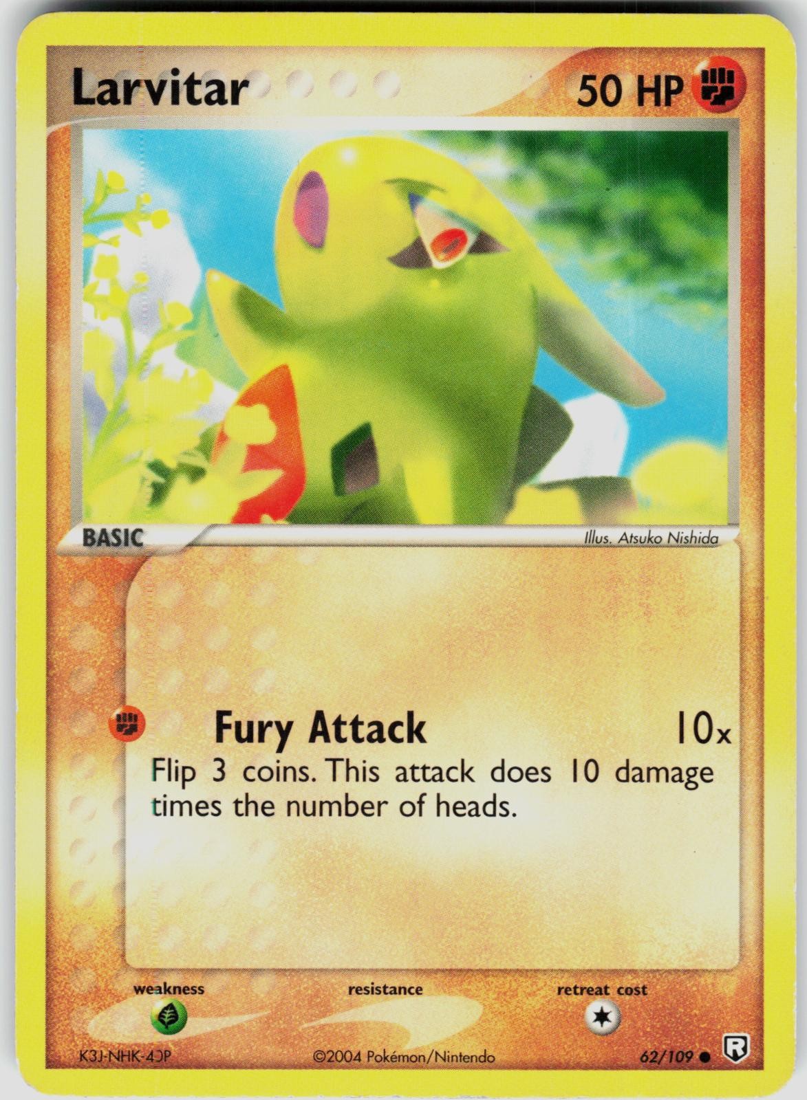 Larvitar 62/109 Common Team Rocket Returns Pokemon Moderately Played