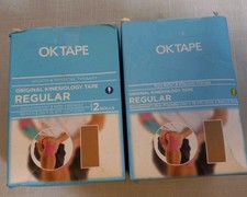OK Tape Original Regular Kinesiology Tape 2 Roll Box Lot Of 2 New Black