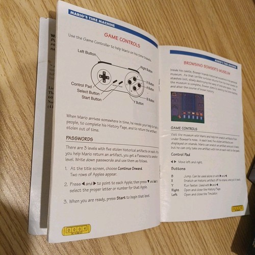 Mario's Time Machine (Super Nintendo SNES, 1993) with Original and Manual  - Picture 15 of 15