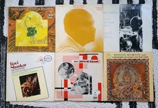 6 VTG Vinyl Records *Ali Akbar Khan *Ravi Shankar *Nikhil Banerjee Indian Sitar 