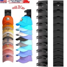 2 Pack Hat Organizer Wall Mount, Holds 20 Baseball Caps, 2 Hanging Methods