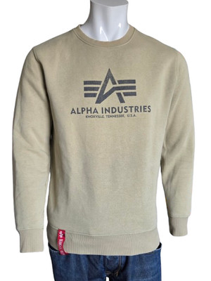 Alpha Industries Pullover Gr.M Beige Sand Sweatshirt Remove before Flight