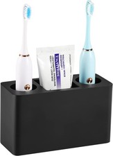 Toothbrush Holder, 3 Slots Electric Toothbrush and Toothpaste Holder, Resin