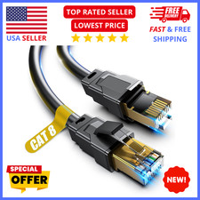 Cat8 Ethernet Cable 10ft   40Gbps Shielded High-Speed RJ45 LAN Network Cord