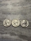 1950 P,D,S Washington Quarters - Lot Of 3 Coins