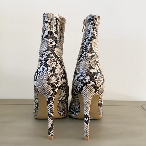 Express Snakeskin Stiletto Ankle Booties sz 8 - Picture 6 of 7