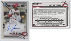 2021 Bowman Chrome Prospects Auto Refractor /499 Ivan Johnson #CPA-IJ Auto