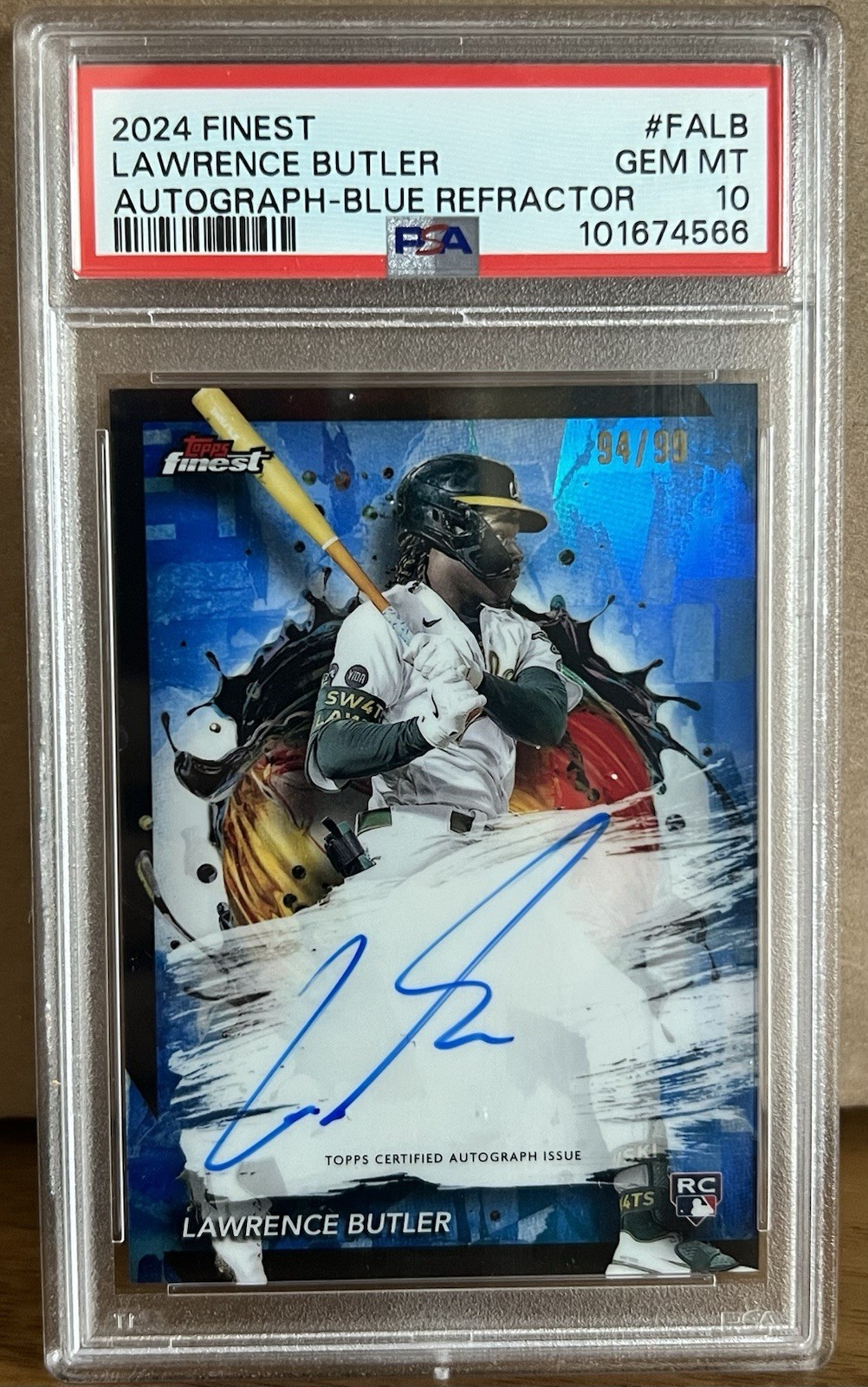 2024 TOPPS FINEST FINEST AUTO BLUE REFRACTOR #FALB LAWRENCE BUTLER RC /99 PSA 10