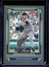 2025 Panini Three and Two Roger Clemens HOLO EMERALD /5 #113 Yankees