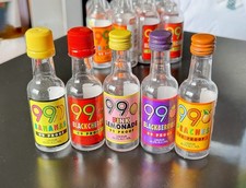 50 pc Lot Of 99 Brand Plastic Liquor 50 ML Empty Bottles With Caps DIY, Crafts