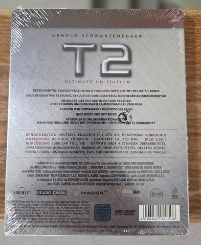 Terminator 2 Judgement Day T2 Ultimate HD Edition DVD Steelbook Case - Picture 2 of 2