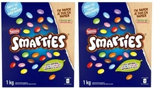 Nestle Smarties Candy Coated Milk Chocolate Pantry Size 1kg (2 Pack)