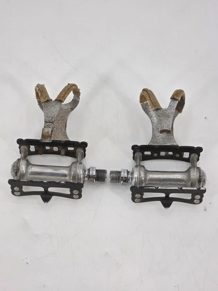 Pedales Campagnolo Record 9/16X20 Italia Plata Eroica Race Mikashima S De Colección Foto 4 de 4