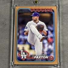 2024 Topps Update Series James Paxton Gold Border Parallel /2024 Dodgers