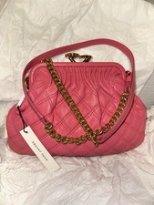 Marc Jacobs Pink Quilted Shoulder Bag Gold Ha...
