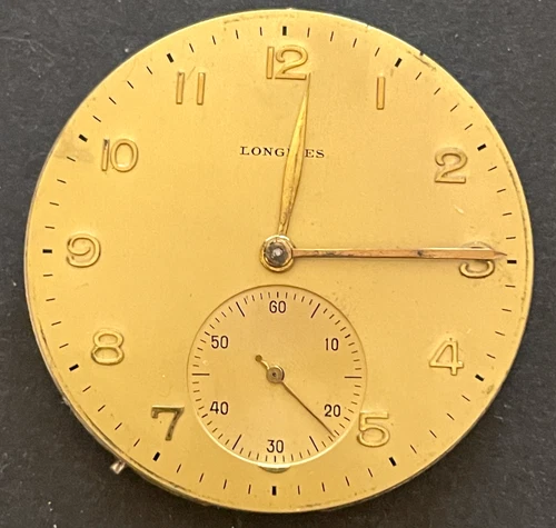 Antique Longines Cal 18.89 ABC Pocket Watch Movement Good Balance Swiss