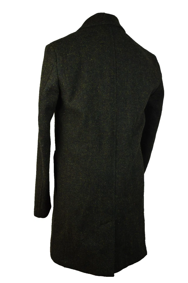 Harris Tweed Tailored Gentleman's Long Green Coat 38-40 EXCELLENT GARMENT - Image 4 of 4