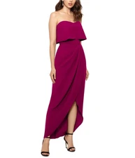 XSCAPE Womens Tulip-Skirt Scuba Dress, magenta, 4
