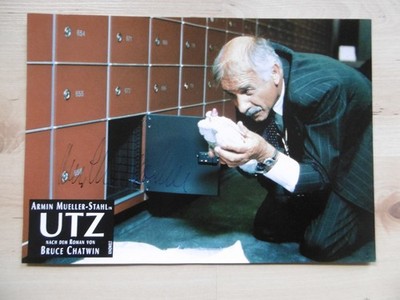 Armin Müller-Stahl Autogramme signed A4 Lobbycard ''Utz''