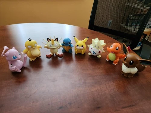 Vintage Rare Pokemon LOT of 8  1998 TOMY Move & Talk Figures Eevee, Mew, etc