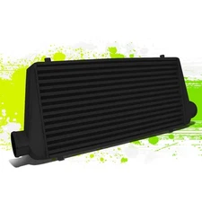 BLACK ALUMINUM 31"X13"X3" TUBE AND FIN FRONT MOUNT INTERCOOLER FMIC UNIVERSAL