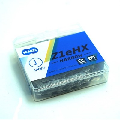KMC Fahrradkette 1-fach Nabenschaltung Z1eHX Wide1/2 x 1/8 112 Glieder Anti-Rost