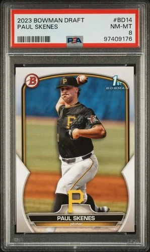 2023 Bowman Draft Paul Skenes #BD14 PSA 8 NM-Mint Rookie Pittsburgh Pirates RC