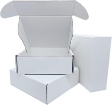 Small White Box 6 X 6 X 2 Inch 50 Pack Recyclable Corrugated Gift Mailers Storag