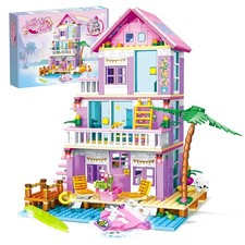 Beach House Building Sets, Seaside Villa House Building Toys Compatible with ...