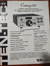 Original Ten-Tec Century 22 Sales Brochure