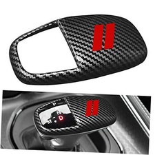 Gear Shift Knob Head Cover Trim for Dodge Charger Accessories Carbon Fiber Red