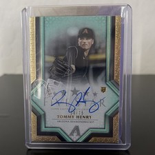 Topps 2023 Five Star Autographs Tommy Henry #FSA-TH Aqua /75 Diamondbacks RC