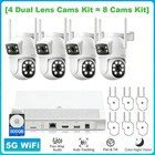 10CH Wireless Security Cameras System 360° PTZ Outdoor NVR system Kit 500GB HDD