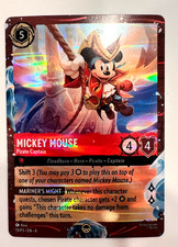 DCL Treasure Exclusive Promo Lorcana Card Mickey Mouse Pirate Captain Card