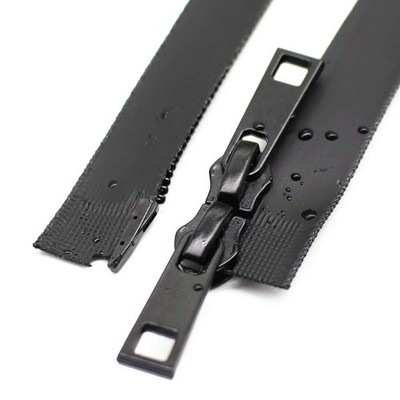 32 Inch #5 Two Way Separating Waterproof Zippers Black Water Resistant Zippers f