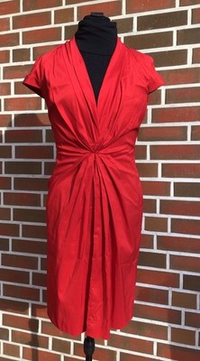 BOSS HUGO BOSS Kleid Dress Sommerkleid Gr. DE 38 Rot Baumwolle Polyester TOP