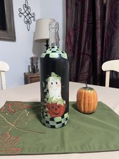 Hand Painted Halloween Ghost Glass Bottle For Fairy Light Decor