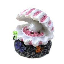 Aquarium Volcano with Air Stone Bubbler Volcano Ornament Fish Shell Pearl