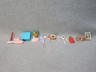 Vintage 1960s Accessories Lot Skipper Little Barbie Doll TV Pictures Phone Med