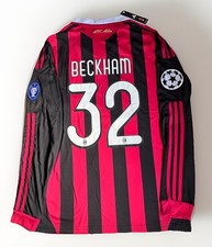 Maglia Milan BECKHAM 2009/2010 UCL Long Sleeves N32 – Vintage L/XL Retro