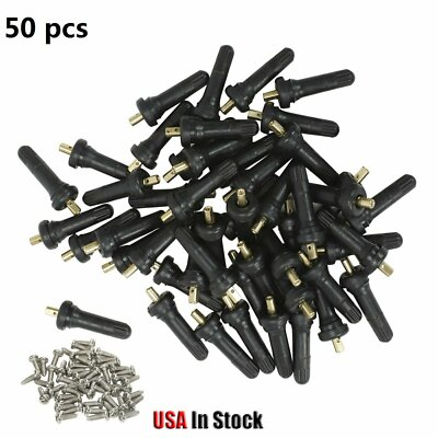 #ad 50pc Rubber Wheel Rim TPMS Tire Pressure Sensors Valve Stem FIT Chevrolet GMC $38.68