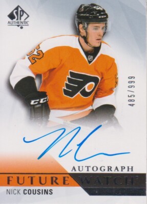 2015-16 SP Authentic Future Watch RC Autograph Nick Cousins #485/999