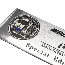 For AMG Affalterbach Germany Special Edition Emblem Interior Fender Badge Silver