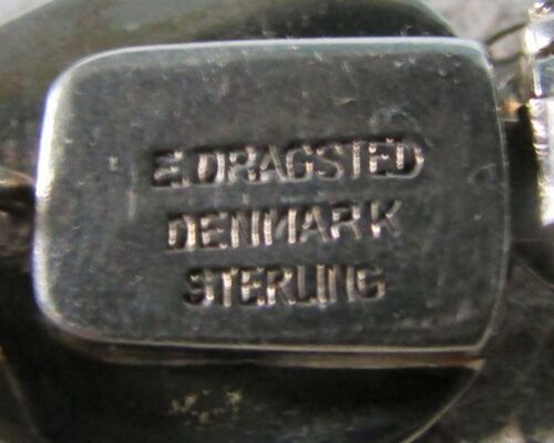 EXQUISITES DÄNEMARK DRAGSTED STERLINGSILBER AKANTHUSBLATT HALSKETTE & ARMBAND SET - Bild 3 von 5