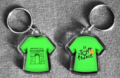 Tour de France t-shirt/jersey keyring Yellow, Polka Dot, Green, White - Picture 8 of 25