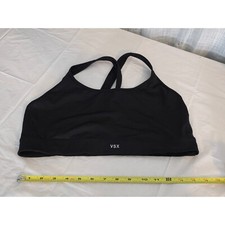 VSX Sport Bra Cross Back Medium Impact Workout Gym Black Size XL