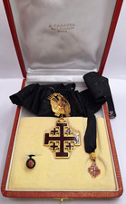 Ritterorden vom Heiligen Grab zu Jerusalem Großkreuz mit Miniaturen Etui Band